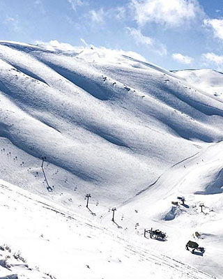 Mzaar ski resort Lebanon